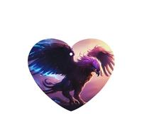 Phayah Heart Shape Car Air Fresheners Cards 6 Pcs Purple Flame Griffin Pattern Auto Aromatherapy Tablets Hanging Scented Card - Lavender Scent