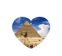 Phayah Heart Shape Car Air Fresheners Cards 6 Pcs Pyramids Of Egypt Pattern Aromatherapy Tablets Hanging Scented Card - Lavender Scent Eliminate Odor