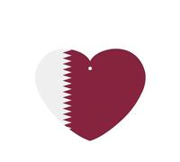 Phayah Heart Shape Car Air Fresheners Cards 6 Pcs Qatar Flag Pattern Auto Aromatherapy Tablets Hanging Scented Card - Lavender Scent