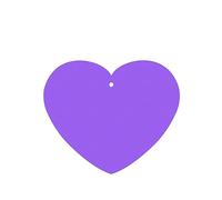 Phayah Heart Shape Car Air Fresheners Cards 6 Pcs Solid Color Light Purple Pattern Auto Aromatherapy Tablets Hanging Scented Card - Lavender Scent