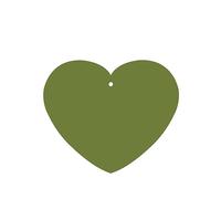Phayah Heart Shape Car Air Fresheners Cards 6 Pcs Solid Dark Green Pattern Auto Aromatherapy Tablets Hanging Scented Card - Lavender Scent