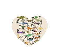 Phayah Heart Shape Car Air Fresheners Cards 6 Pcs Stylish Learning Alphabets With Dinosaurs Pattern Aromatherapy Tablets Hanging Scented Card - Lavender Scent Eliminate Odor