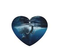 Phayah Heart Shape Car Air Fresheners Cards 6 Pcs Swimming African Elephant Pattern Aromatherapy Tablets Hanging Scented Card - Lavender Scent Eliminate Odor