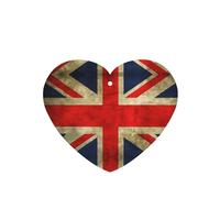 Phayah Heart Shape Car Air Fresheners Cards 6 Pcs Vintage British Flag Pattern Aromatherapy Tablets Hanging Scented Card - Lavender Scent Eliminate Odor