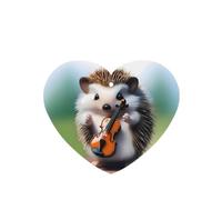 Phayah Hedgehog Violin Pattern Lavender Scent Car Air Freshener Heart Shape Card Hanging Hanging Scented Card 6 Pcs For Cars Closet Shoe