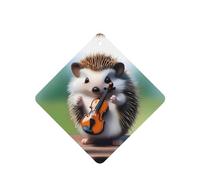 Phayah Hedgehog Violin Pattern Lavender Scent Car Air Freshener Square Card Hanging Hanging Scented Card 4 Pcs For Cars Closet Shoe