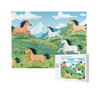 Phayah Herd Of Horses Puzzles For Adults 500 Pieces For Home Decor Intelligence Development Toys 20.4 X 15"