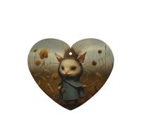 Phayah Hermit Pattern Lavender Scent Car Aroma Heart Shape Hanging Fragrance Tablet Car Interior Fragrance Freshener 6p