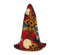 PHAYAH Hooded Cloak Witch Halloween Costumes Witchcraft Robe Cape | All Things Grow Pattern Cloak Cosplay Costume Masquerade Women Men Robe Dance Comic Convention