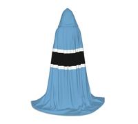 PHAYAH Hooded Cloak Witch Halloween Costumes Witchcraft Robe Cape | Flag Of Botswana Pattern Cloak Cosplay Costume Masquerade Women Men Robe Dance Comic Convention