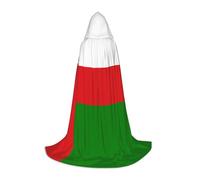 PHAYAH Hooded Cloak Witch Halloween Costumes Witchcraft Robe Cape | Flag Of Oman Pattern Cloak Cosplay Costume Masquerade Women Men Robe Dance Comic Convention