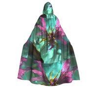 PHAYAH Hooded Cloak Witch Halloween Costumes Witchcraft Robe Cape | Purple Winged Monster Pattern Cloak Cosplay Costume Masquerade Women Men Robe Dance Comic Convention