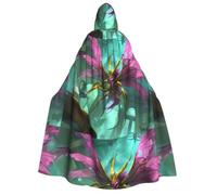 PHAYAH Hooded Cloak Witch Halloween Costumes Witchcraft Robe Cape | Purple Winged Monster Pattern Cloak Cosplay Costume Masquerade Women Men Robe Dance Comic Convention