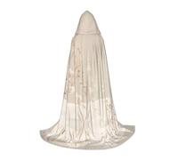 PHAYAH Hooded Cloak Witch Halloween Costumes Witchcraft Robe Cape | Silver And White Powder Pattern Cloak Cosplay Costume Masquerade Women Men Robe Dance Comic Convention
