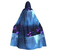 PHAYAH Hooded Cloak Witch Halloween Costumes Witchcraft Robe Cape | Wildflowers In The Night Field Pattern Cloak Cosplay Costume Masquerade Women Men Robe Dance Comic Convention