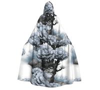 PHAYAH Hooded Poncho Christma Hoodie Halloween Witch Witchcraft Robe | Lumpy Pattern Hooded Poncho For Cosplay Halloween Costume Party Masquerade