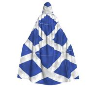 PHAYAH Hooded Poncho Christma Hoodie Halloween Witch Witchcraft Robe | Scottish Retro Pattern Hooded Poncho For Cosplay Halloween Costume Party Masquerade