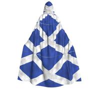 PHAYAH Hooded Poncho Christma Hoodie Halloween Witch Witchcraft Robe | Scottish Retro Pattern Hooded Poncho For Cosplay Halloween Costume Party Masquerade