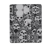 Phayah Horrible Dark Skulls Flowers Pattern Pattern Mouse Pads, Portable Wireless Mouse Pad, Non-Slip Rubber Base Laptop Mousepad Smooth Surface for Office & Travel 8.3 X 10.3 in