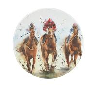 PHAYAH Horse Race Riding Pattern Round Gaming Mouse Pad 7.9x7.9 In With Seamed Edges Foldable Desktop Mouse Pad, Laptop Mouse Pad