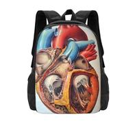PHAYAH Human Anatomy Heart Chart Pattern Casual Shoulders Classical Basic Travel Backpack Travel And Outdoor Activities Resistant