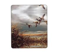 Phayah Hunting Flying Wild Ducks Pattern Mouse Pad with Non Slip Rubber Base Gaming with Stitched Edge, Mousepad for Laptop, Computer, Office 7 X 8.6 in