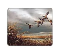PHAYAH Hunting Flying Wild Ducks Pattern Mouse Pad With Non Slip Rubber Base Gaming With Stitched Edge, Mousepad For Laptop, Computer, Office 7 X 8.6 In