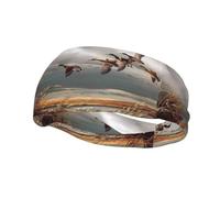 PHAYAH Hunting Flying Wild Ducks pattern Sports headband suitable for running yoga basketball elastic moisture band