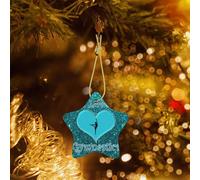 Phayah I Love Gymnastics Pattern Ceramic Star-Shaped Christmas Tree Ornaments, Family New Year Home Souvenirs For Gatherings