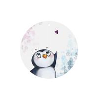 Phayah I Love Penguins Pattern Lavender Scent Car Air Freshener Round Shape Card Hanging Hanging Scented Card 6 Pcs For Cars Closet Drawer Eliminate