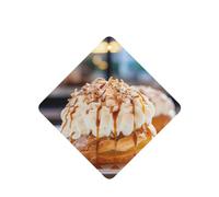 Phayah Ice Cream Puffs Pattern Lavender Scent Car Aroma Square Hanging Fragrance Tablet Car Interior Fragrance Freshener 6p