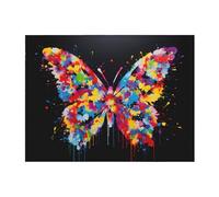 PHAYAH Inked Butterfly Pattern Flannel 60"X50" Soft Fleece Blanket All Seasons Warm Blanket for Bedding Sofa and Trave