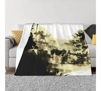 PHAYAH Inked Woods Pattern Flannel 60"X50" Soft Fleece Blanket All Seasons Warm Blanket for Bedding Sofa and Trave