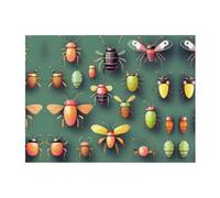 PHAYAH Insect Atlas Pattern Flannel 40"X30" Soft Fleece Blanket All Seasons Warm Blanket for Bedding Sofa and Trave