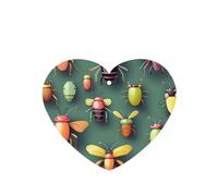 Phayah Insect Atlas Pattern Lavender Scent Car Air Freshener Heart Shape Card Hanging Hanging Scented Card 4 Pcs For Cars Closet Drawer