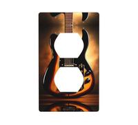 Phayah Instrumental Guitar Pattern Decorative Outlet Covers Receptacle Duplex Light Switch Plate Single Dual Plug Covers