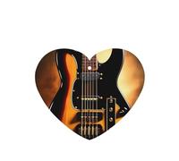 Phayah Instrumental Guitar Pattern Lavender Scent Car Air Freshener Heart Shape Card Hanging Hanging Scented Card 6 Pcs For Cars Closet Drawer