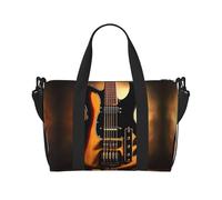 Phayah Instrumental Guitar Travel Duffle Bag Weekender Overnight Gym Tote For Women Girls Shoulder Bag Workout Water Resistant, Black, One Size, Black, One Size