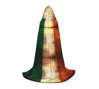 PHAYAH Irish Flag Pattern Halloween Witch Witchcraft Hooded Robe Cape Christmas Hoodie Cosplay Masquerade Party Dress Gift Costume L