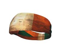 Phayah Irish Flag Pattern Women Men Athletic Sweatbands Hair Bands For Yoga Running Moisture Elastic Sweat Wicking Head Band