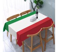 PHAYAH Italian Flag Pattern Tablecloth 54x72in Water And Resistant Easy Care Table Cloth For Party Buffet Family Gatherings Cafes