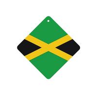 Phayah Jamaica Flag Pattern Lavender Scent Car Aroma Square Hanging Fragrance Tablet Car Interior Fragrance Freshener 6p