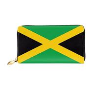 PHAYAH Jamaica Flag Pattern Wallet Women Leather Wallet Credit Card Holder Clutch Long Ladies Billfold