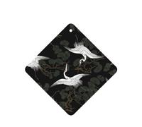 Phayah Japanese Crane Pattern Lavender Scent Car Air Freshener Square Card Hanging Hanging Scented Card 4 Pcs For Cars Closet Shoe