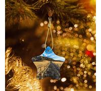 Phayah Jeju Island Korea Pattern Ceramic Star Xmas Tree Ornament New Year Home Souvenirs For Gatherings Christmas Tree Hanging