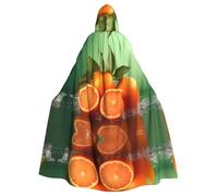 PHAYAH Juicy Oranges Adult Hooded Cloak Neutral Hooded Cloak Masquerade Cosplay Halloween Witch Cloak Christmas Party Robe