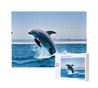 Phayah Jumping Up Dolphins Puzzles For Adults 500 Pieces For Home Decor Children'S Intelligence Development Toys 20.4 X 15"