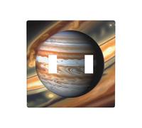 Phayah Jupiter Landscape Pattern Light Switch Cover Decorative Double Toggle Wall Plate Outlet Cover for Bedroom Living Room 4.5 X 4.5 in