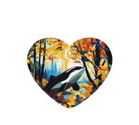 Phayah Killer Whale In The Woods Pattern Lavender Scent Car Air Freshener Heart Shape Card Hanging Hanging Scented Card 4 Pcs For Cars Closet Drawer