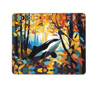 PHAYAH Killer Whale in The Woods Pattern Mouse Pads, Portable Wireless Mouse Pad, Non-Slip Rubber Base Laptop Mousepad Smooth Surface for Office & Travel 10 X 12 Inch